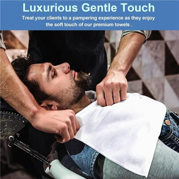 White Microfiber Hand Towels Set 24 Pack Quick Dry Absorbent Gym Bathroom Salon - Picture 4 of 7